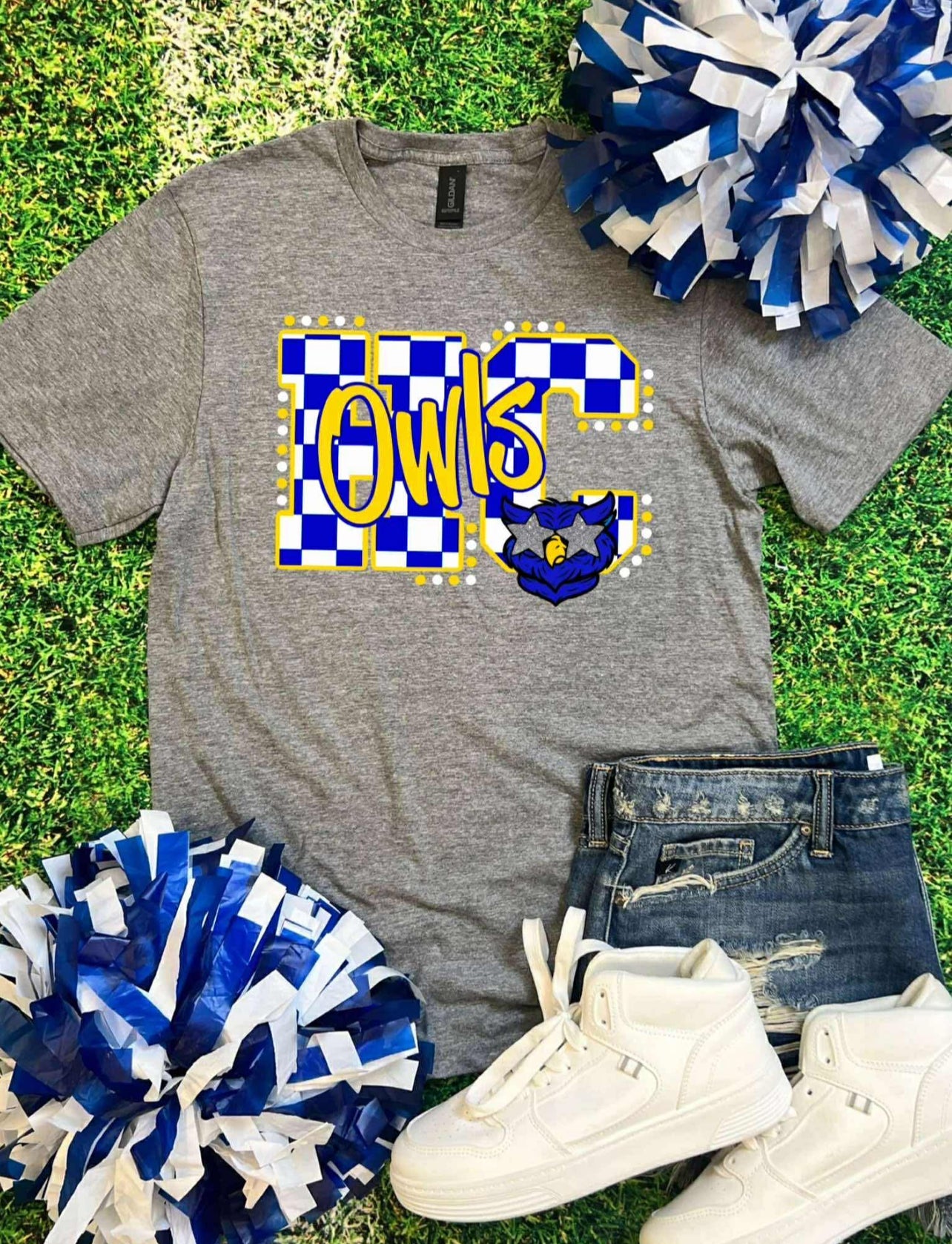 HC Owls Checkered Print